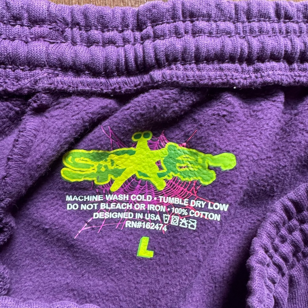Sp5der Purple Sweatpants